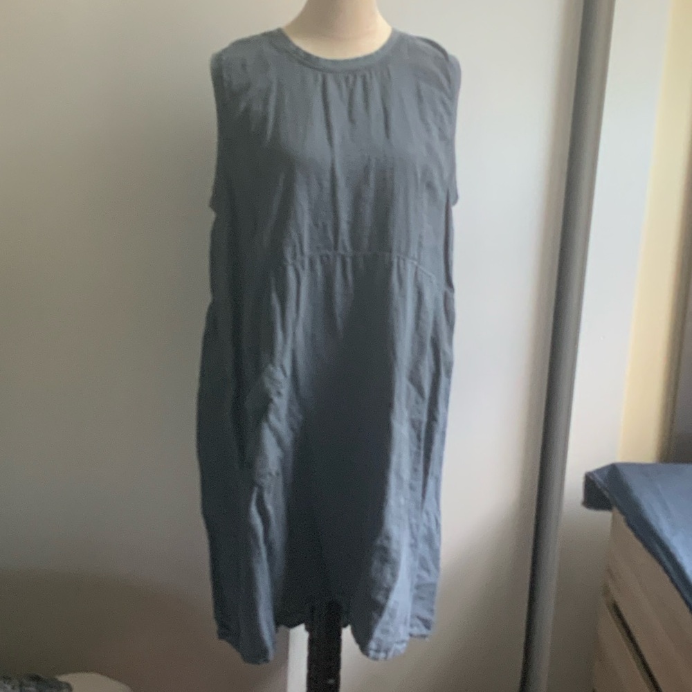 Flax Charcoal Sleeveless Midi Dress